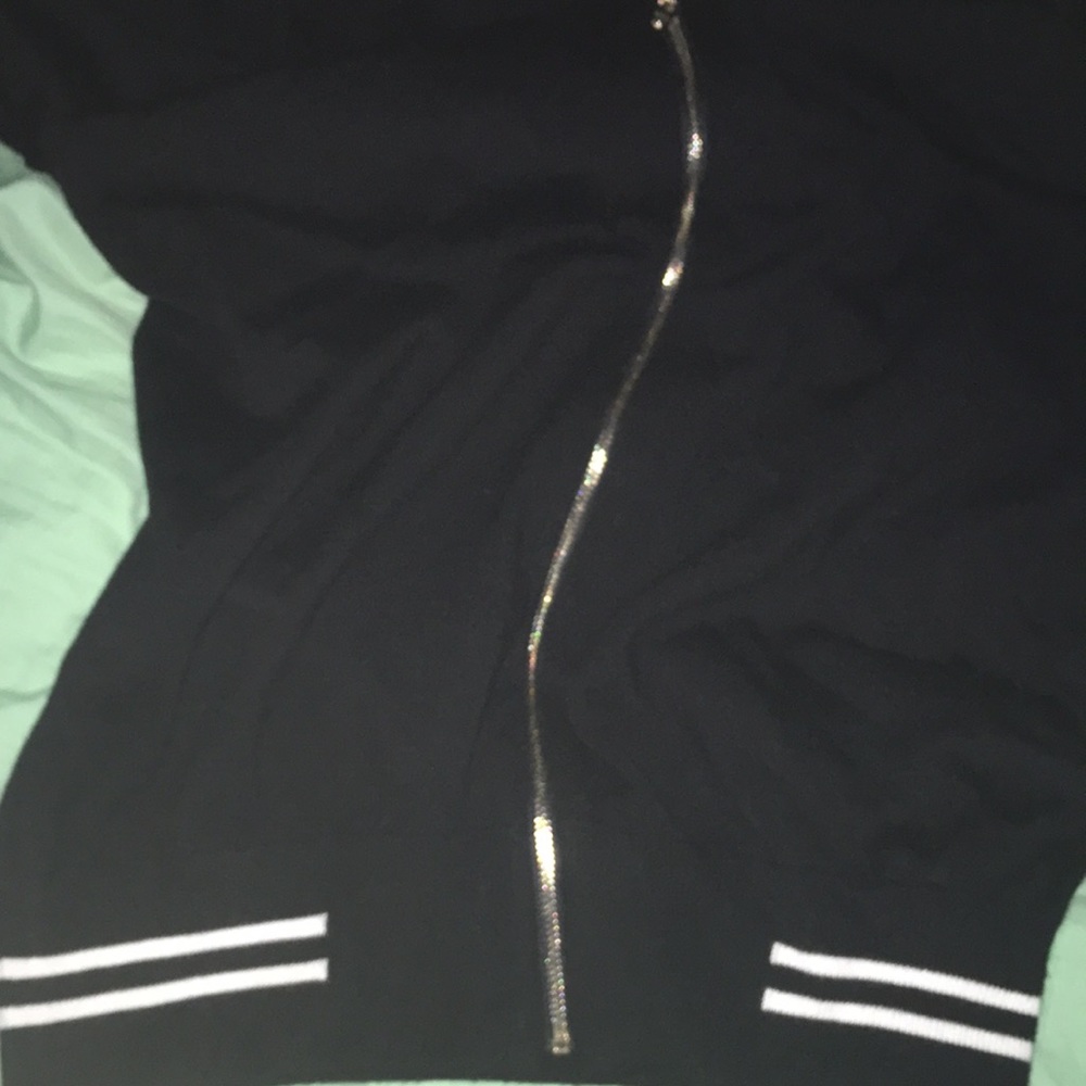 Black and white bomber jacket